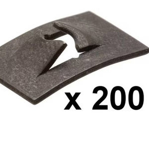 Bulk Lot of 200  #14 Plain Steel Flat Type Speed Nut (x 200 Nuts) + Free Ship